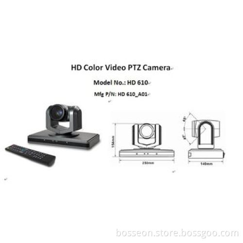3x optical x 12x digital zoom 3.27 megapixels conference HDMI auto tracking PTZ camera